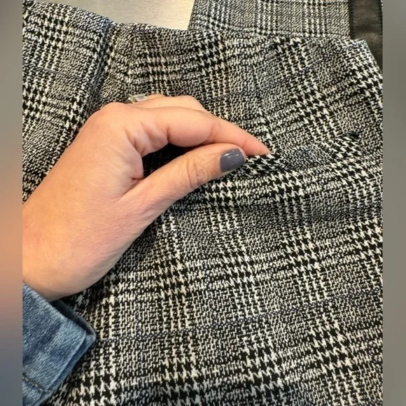BAILEY 44 aubrey houndstooth plaid tuxedo pant in black and white size XS - Picture 11 of 14